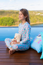 Calça Manga Longa Tradicional infantil Corações Rosas Pandite