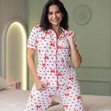 Americano calça com manga curta LAÇO VERMELHO - Pandite pijamas