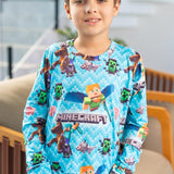 Manga Longa Tradicional infantil minecraft - pandite pijamas