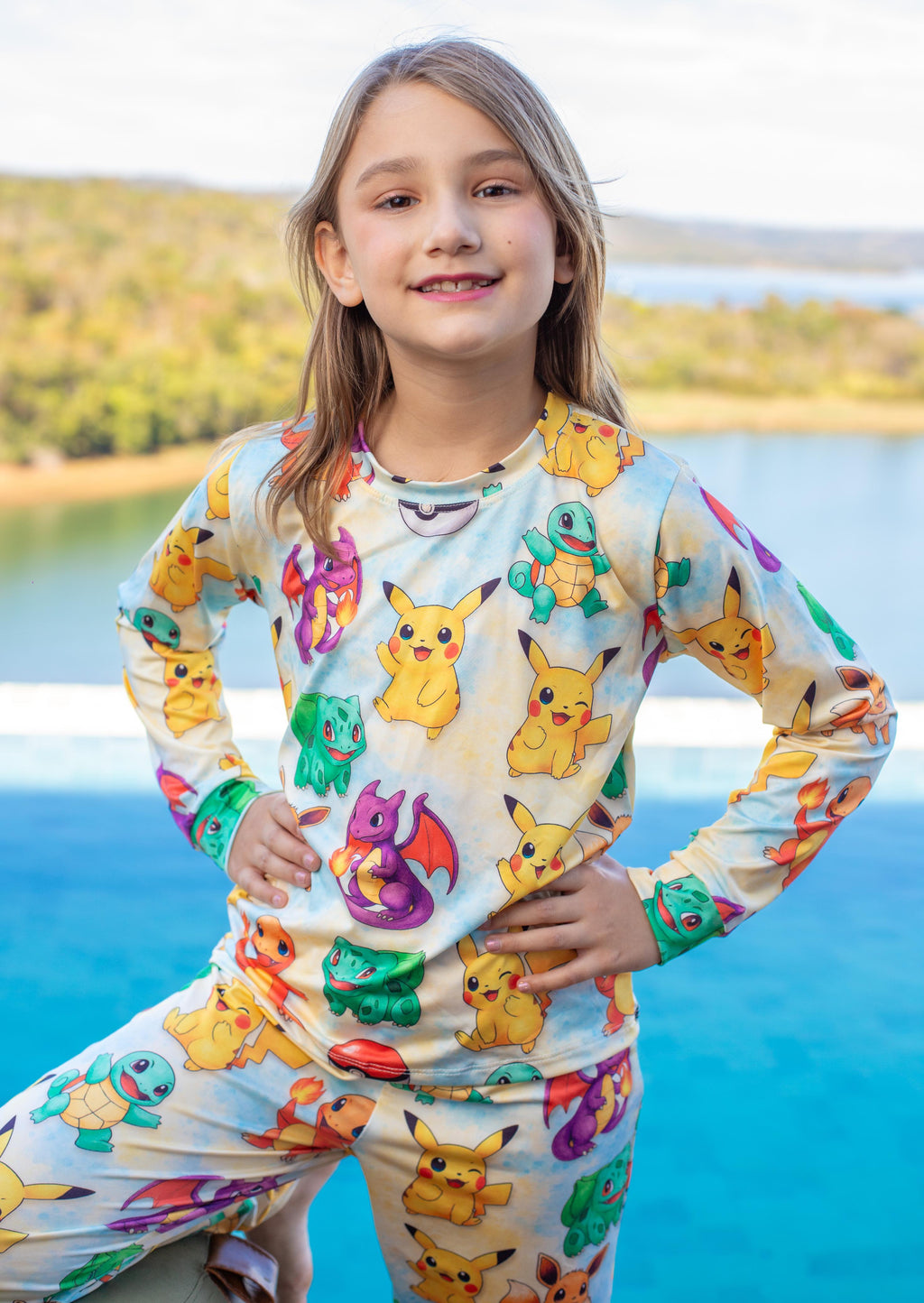 Manga Longa Tradicional infantil  pokémon - pandite pijamas