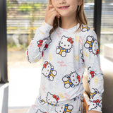 Manga Longa Tradicional infantil  hello kitty branca - pandite pijamas