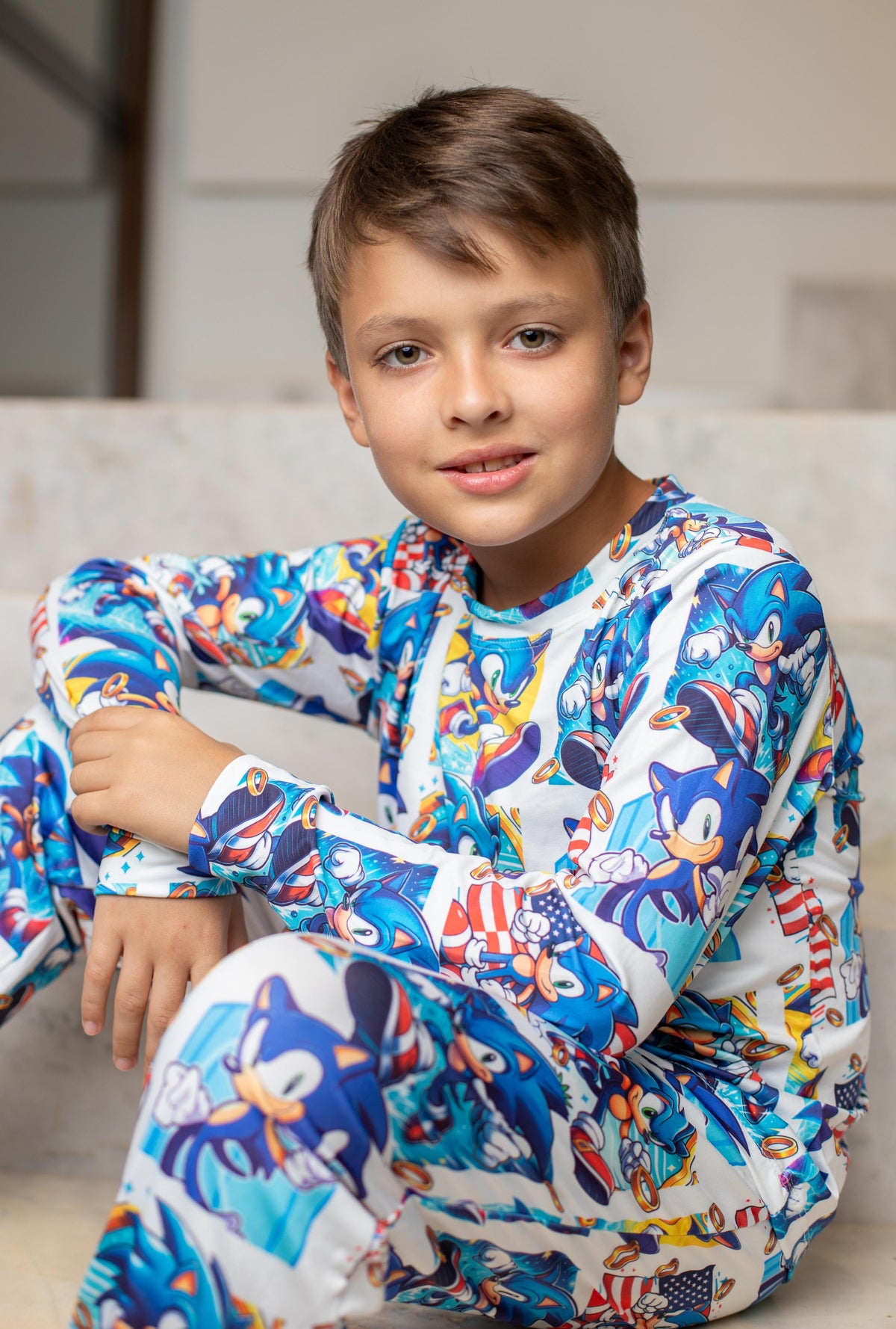 Manga Longa infantil sonic - pandite pijamas