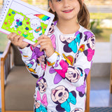 Manga Longa Tradicional infantil minnie e margarida  - pandite pijamas