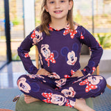 Manga Longa Tradicional infantil minnie black - pandite pijamas