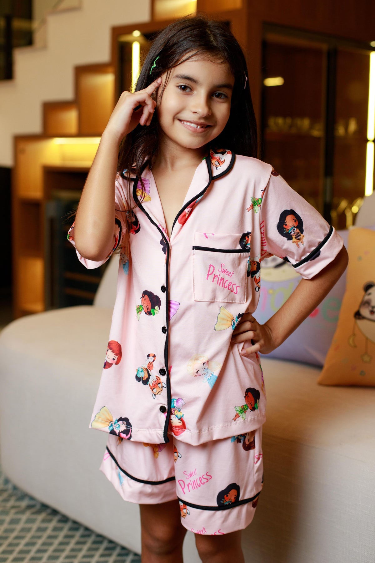 Americano Short Infantil princesas - Pandite pijamas