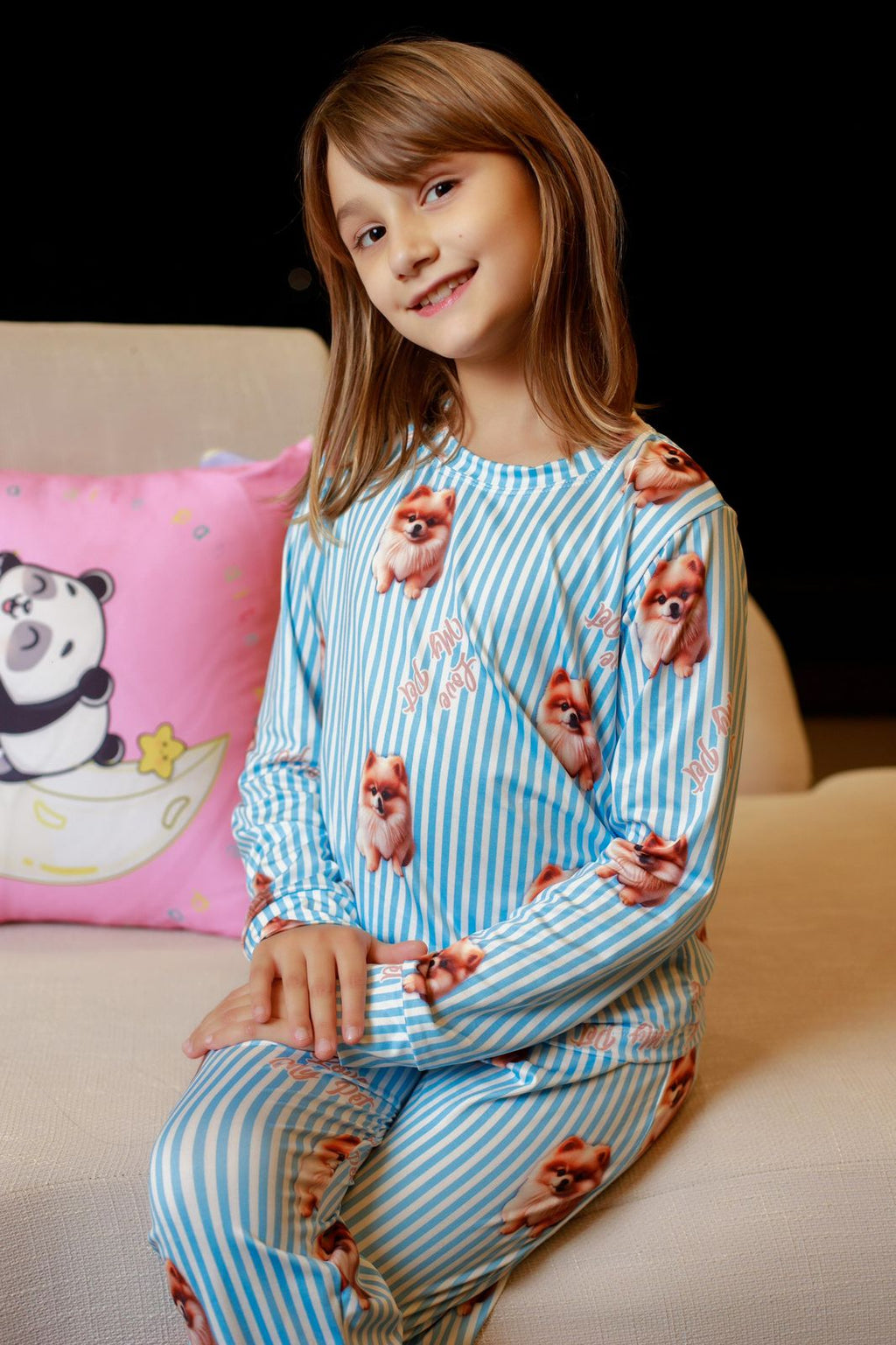 Manga Longa Tradicional infantil cachorrinho spitz- pandite pijamas