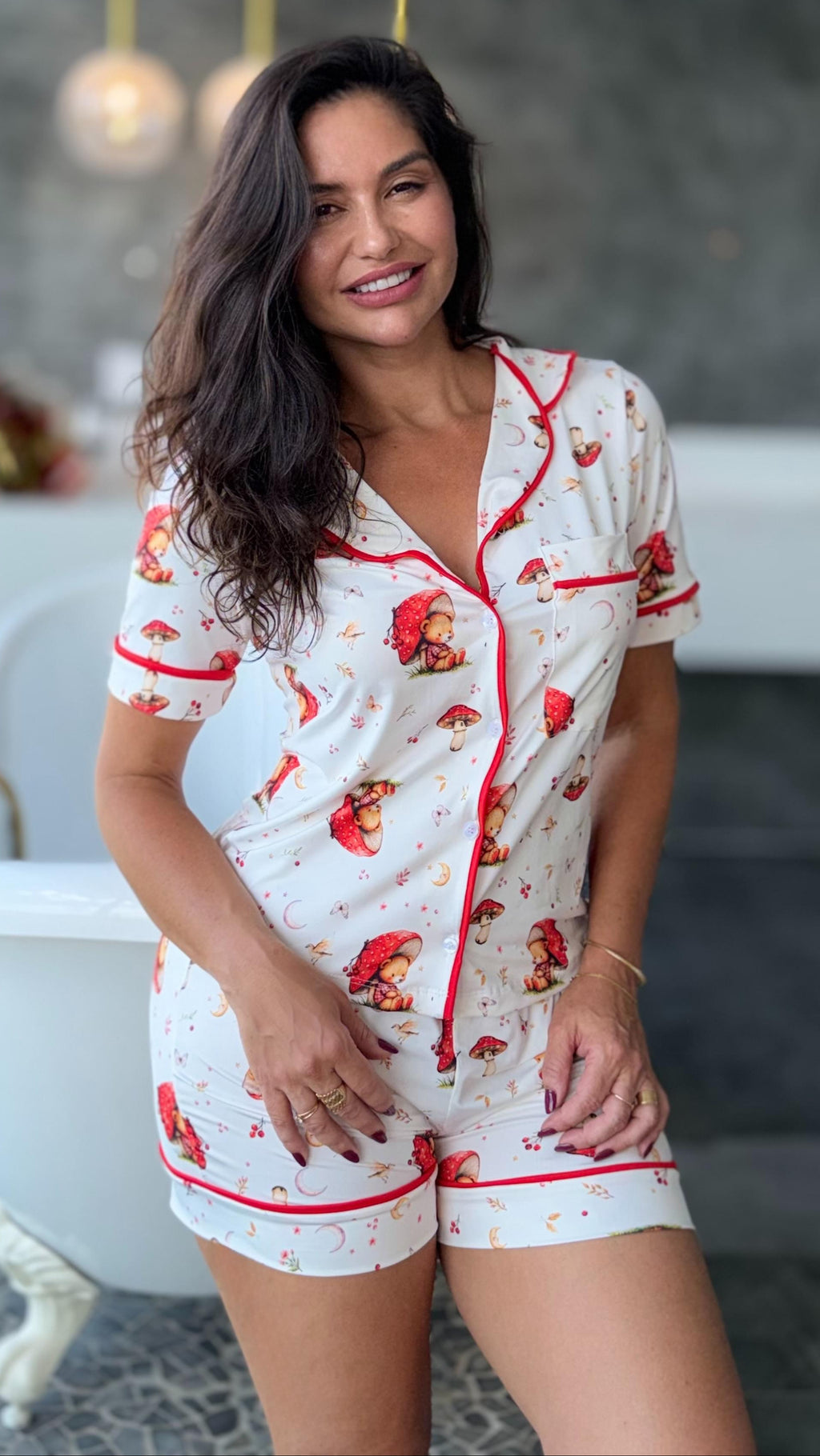 Americano Short cogumelos - pandite pijamas