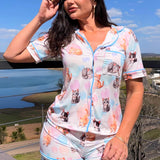 Americano Short gatinhos - pandite pijamas