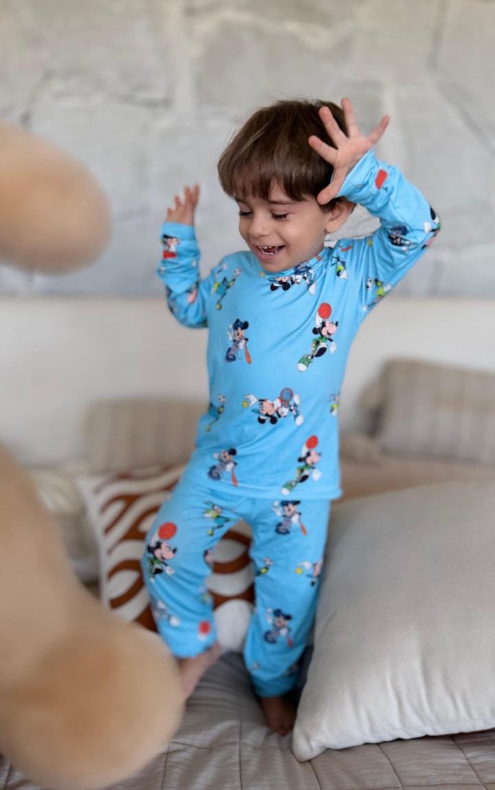 calça masculino mickey blue - pandite pijamas
