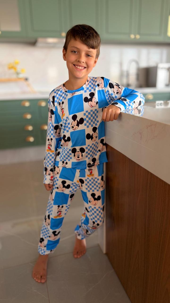 calça masculino mickey quadriculado - pandite pijamas