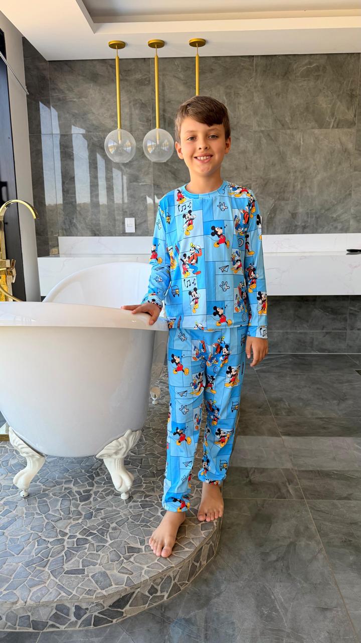 calça masculino mickey azul - pandite pijamas