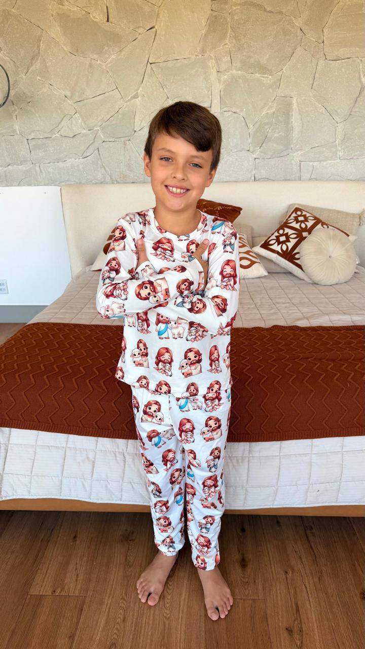 calça masculino jesus e ovelhinhas - pandite pijamas