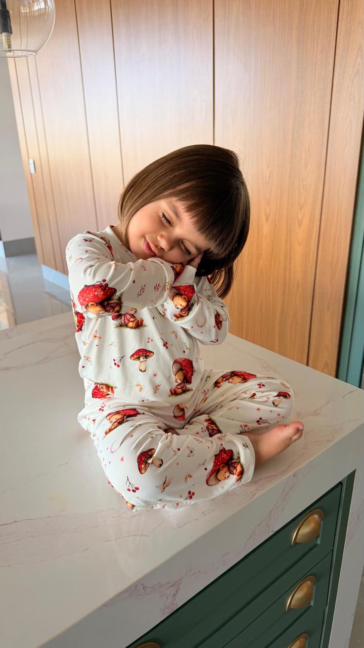 calça femenino cogumelo - pandite pijamas