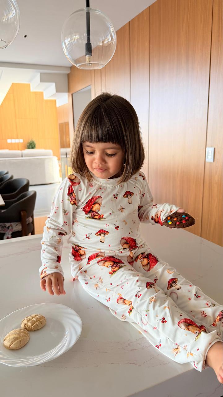 calça femenino cogumelo - pandite pijamas