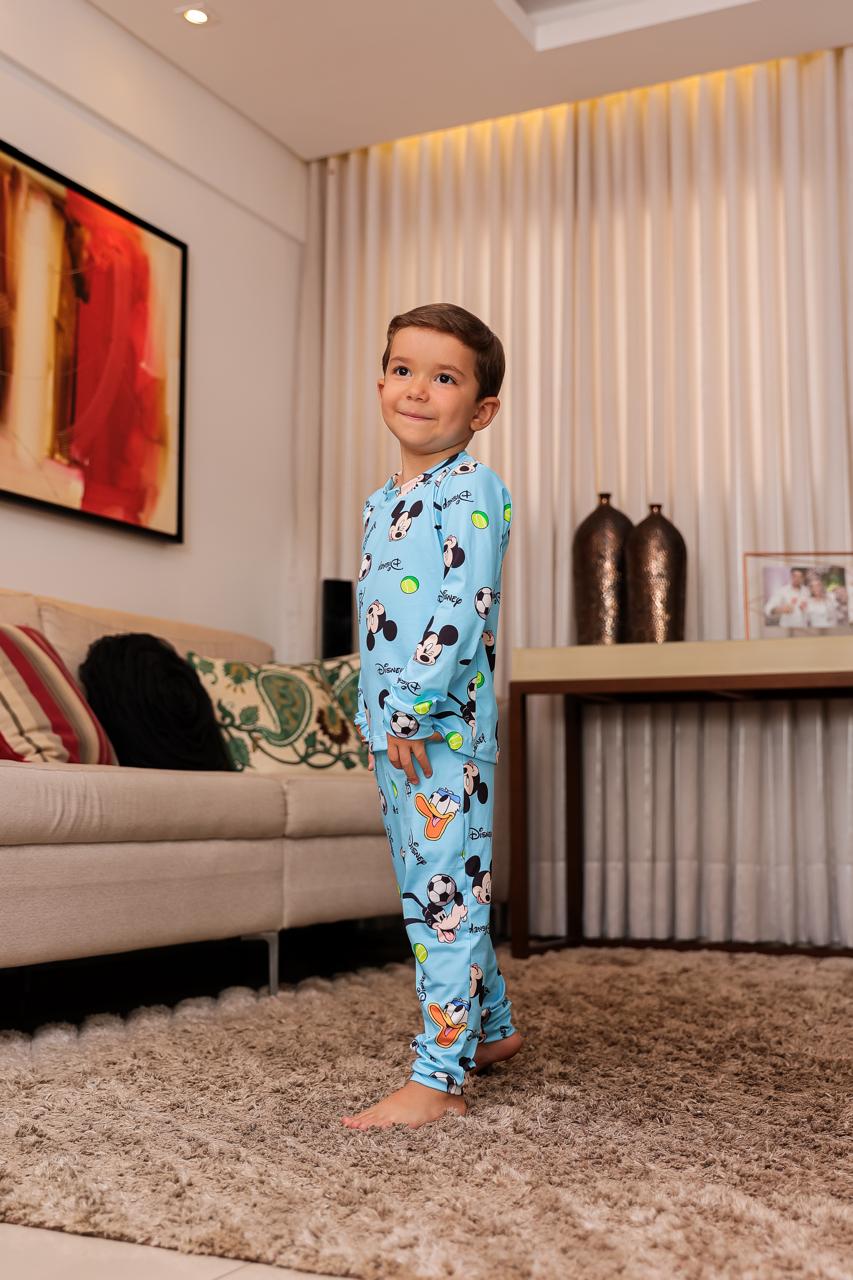 Manga Longa Tradicional infantil  mickey bola - pandite pijamas