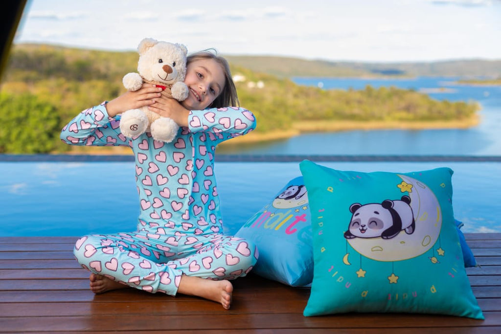 Manga Longa Tradicional infantil coração verde  - pandite pijamas
