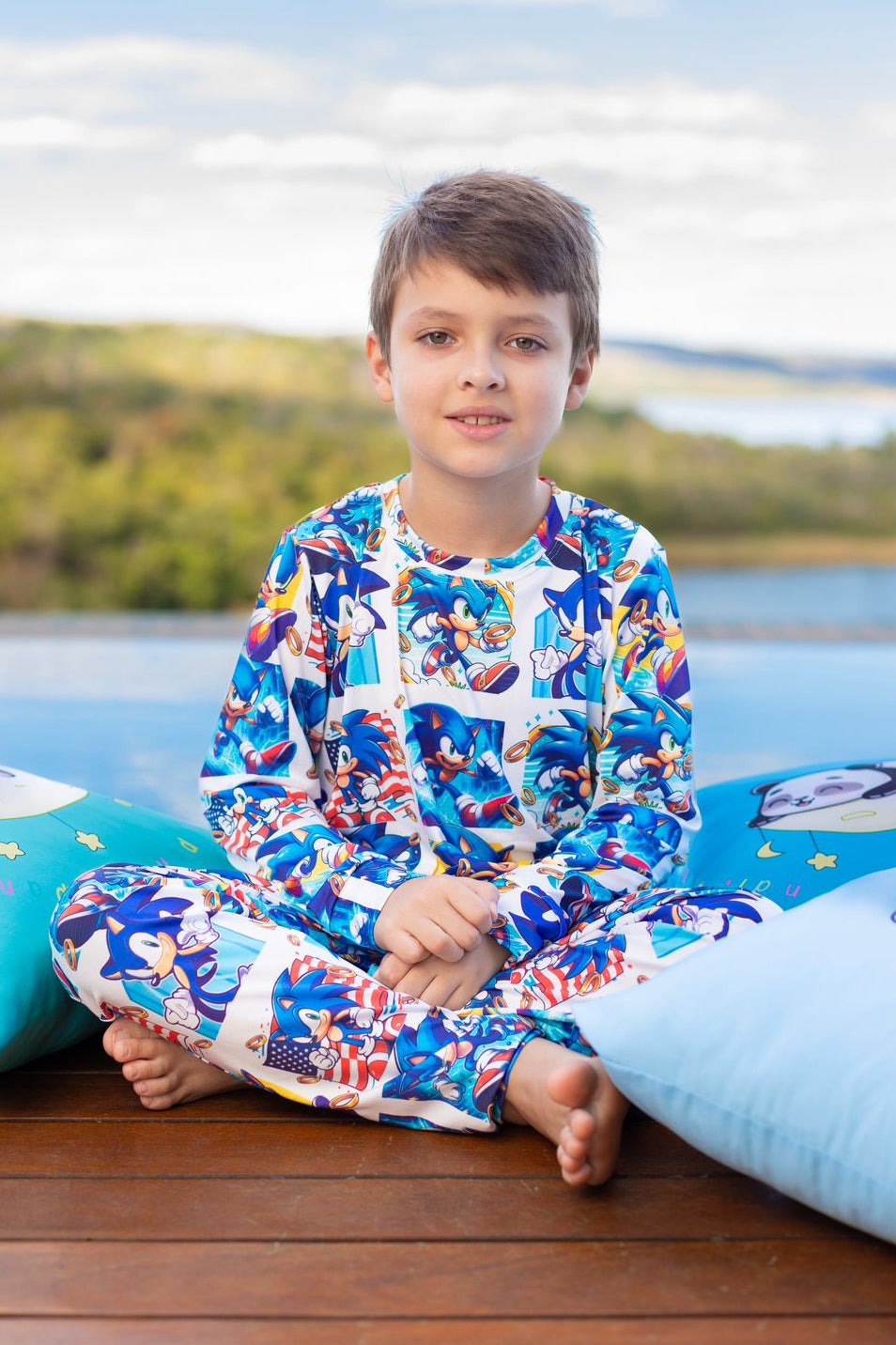 Manga Longa infantil sonic - pandite pijamas