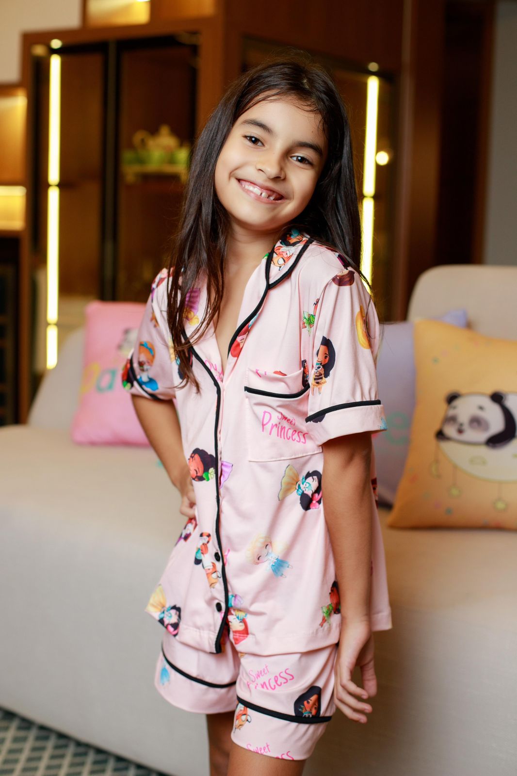 Americano Short Infantil princesas - Pandite pijamas