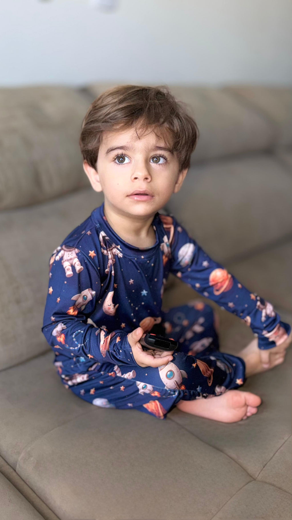 infantil masculino calça astronauta - pandite pijamas
