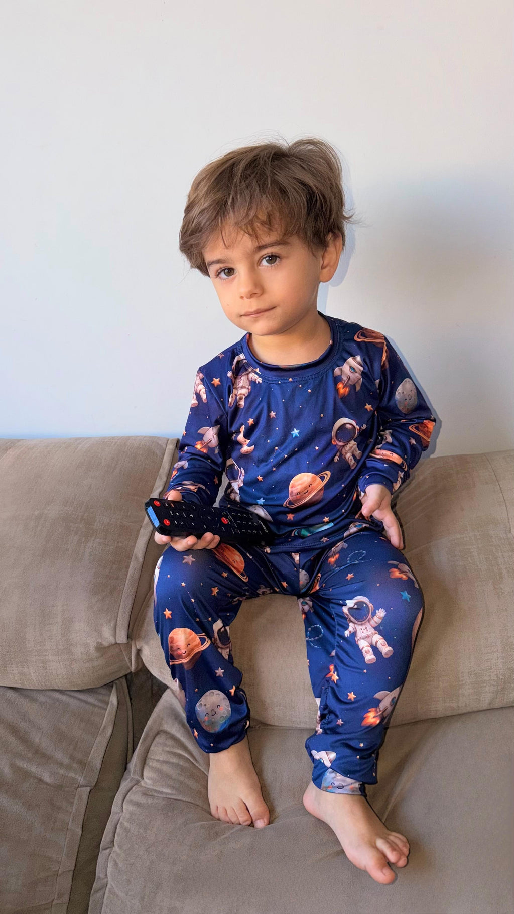 infantil masculino calça astronauta - pandite pijamas